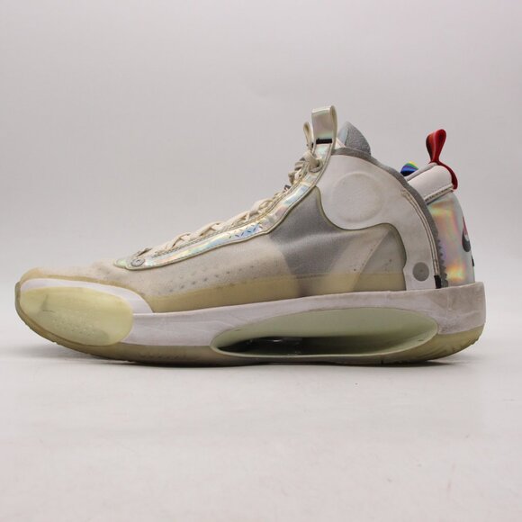 Nike Air Jordan 34 Unite Sneakers Men\'s Size 15 White Iridescent  AR3240-101 main image 4
